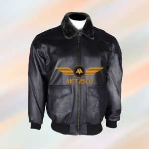 Mens Leather Bomber Jacket